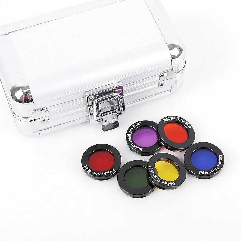 

Angeleyes-Color Astro Filters Set, Astronomical Telescopes, Ocular Lens, Planets, Nebula Filter, SkyGlow, 6 Pieces, 1.25"