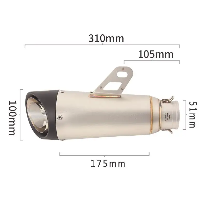 For Yamaha MT07 2022-2023 Motorcycle Exhaust System Muffler Header Pipe Slip On Without DB Killer Stainless Steel 51MM Escape - Image 5