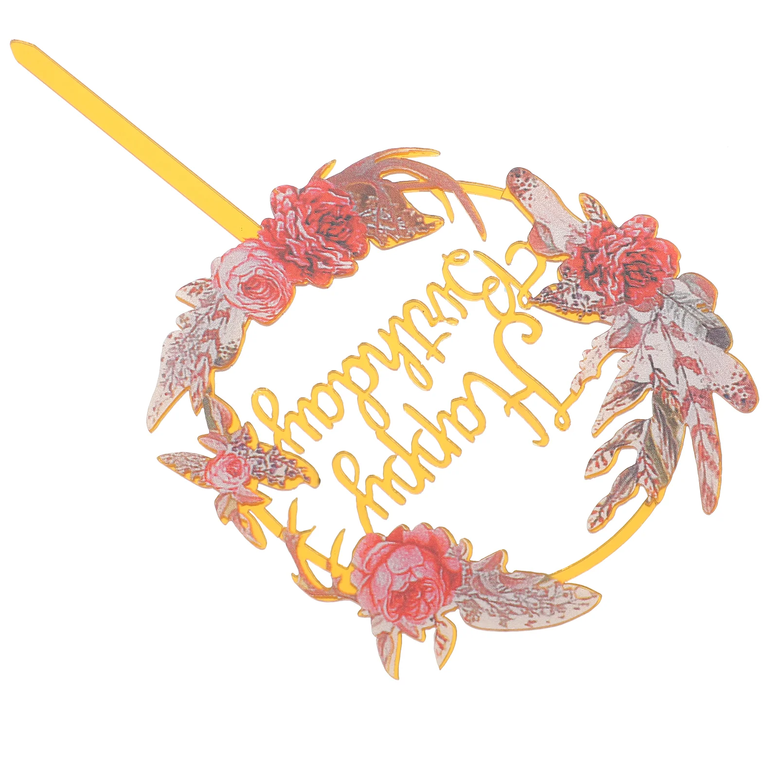 

Happy Birthday Cake Decoration Cupcake Topper Cake Pick Party Favor Acrylic Cake Pick