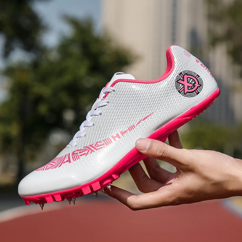 Men Women Track Field Sport Shoes Spikes Shoes Athlete Running Soft Tracking Shoes Mens Spike