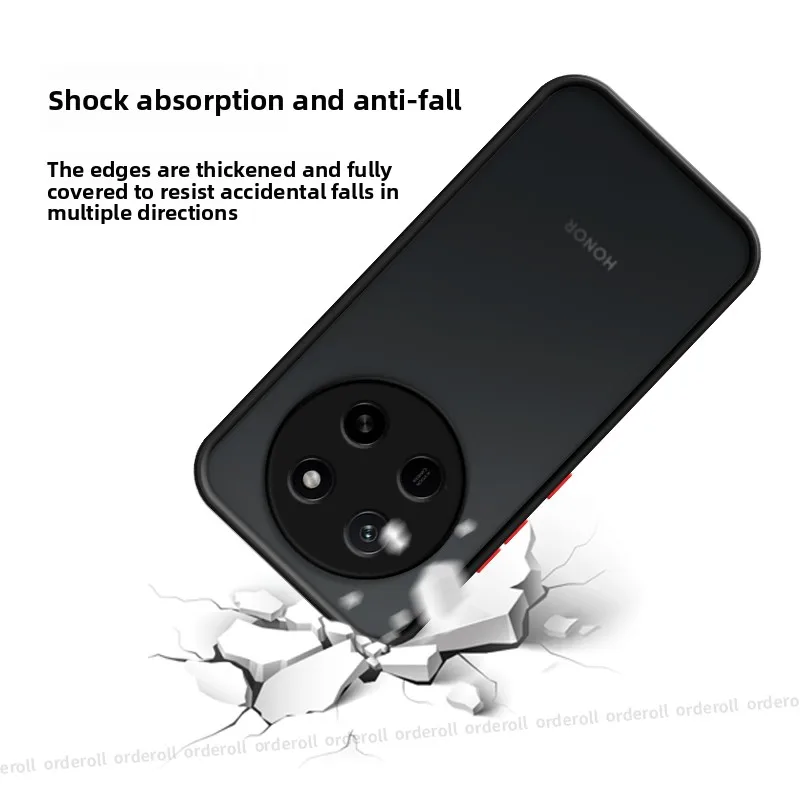 Fashion Skin-Feel Frosted Translucent Acrylic Shockproof and Anti-Fingerprint Case