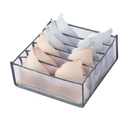 Foldable Underwear and Bra Storage Organizer (Gray 6 grid)