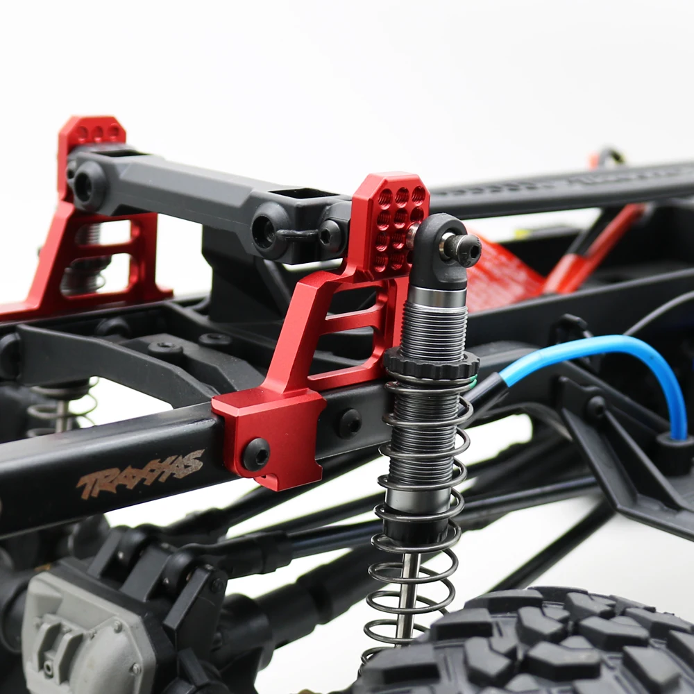CNC 알루미늄 합금 전면 및 후면 충격 타워 마운트 1/10 Rc 크롤러 Trx-4 Bronco K5 G500 Defender Trx4 업그레이드 부품