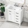 36" Bathroom Vanity with Sink Combo, White Bathroom Cabinet with Drawers, Solid Frame and MDF Board 2