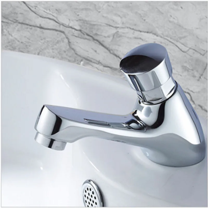 

Brass Single Cold Delay Faucet Switch Valve Automatic Delay Closure Basin Tap Sensor Faucet Water Tap Sensor Kitchen Faucet