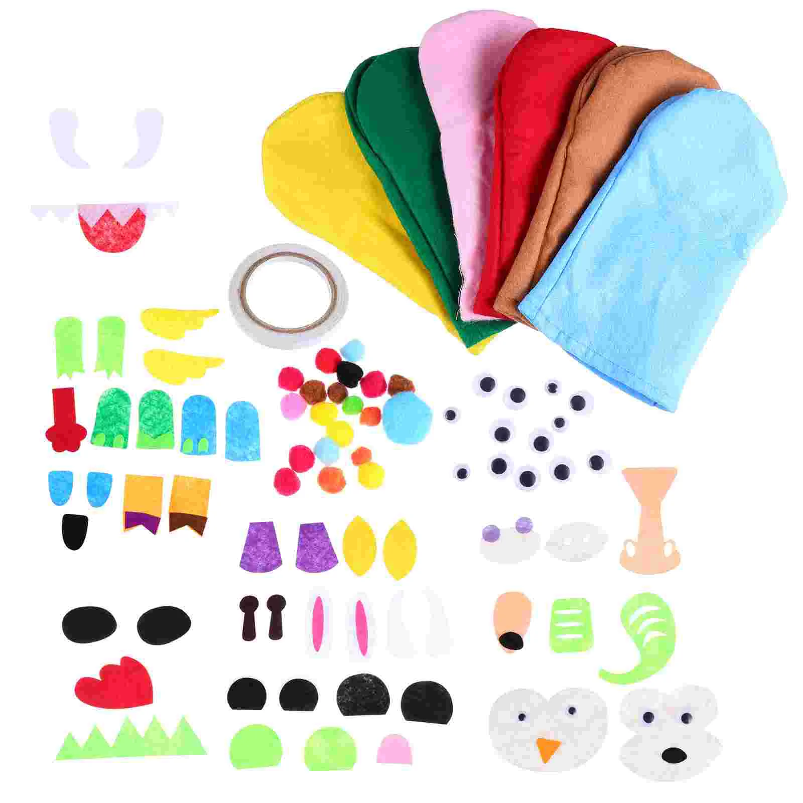 

Kids Felt Craft Set Hand Puppet Making Kit DIY Art Craft Supplies Diy Handmade Material Kit Felt Craft Hand Puppet Kit