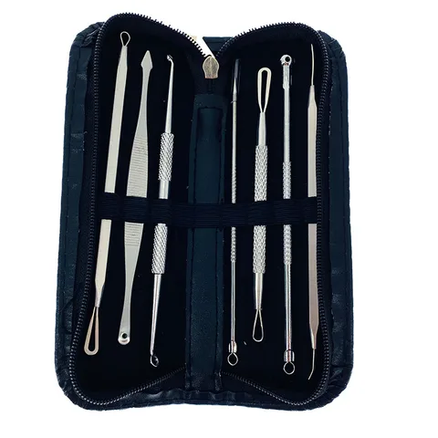 or 7 Pcs Stainless Steel Blackhead Remover Tool Kit Professional Blackhead Acne Comedone Pimple Blemish Extractor Beauty Tool