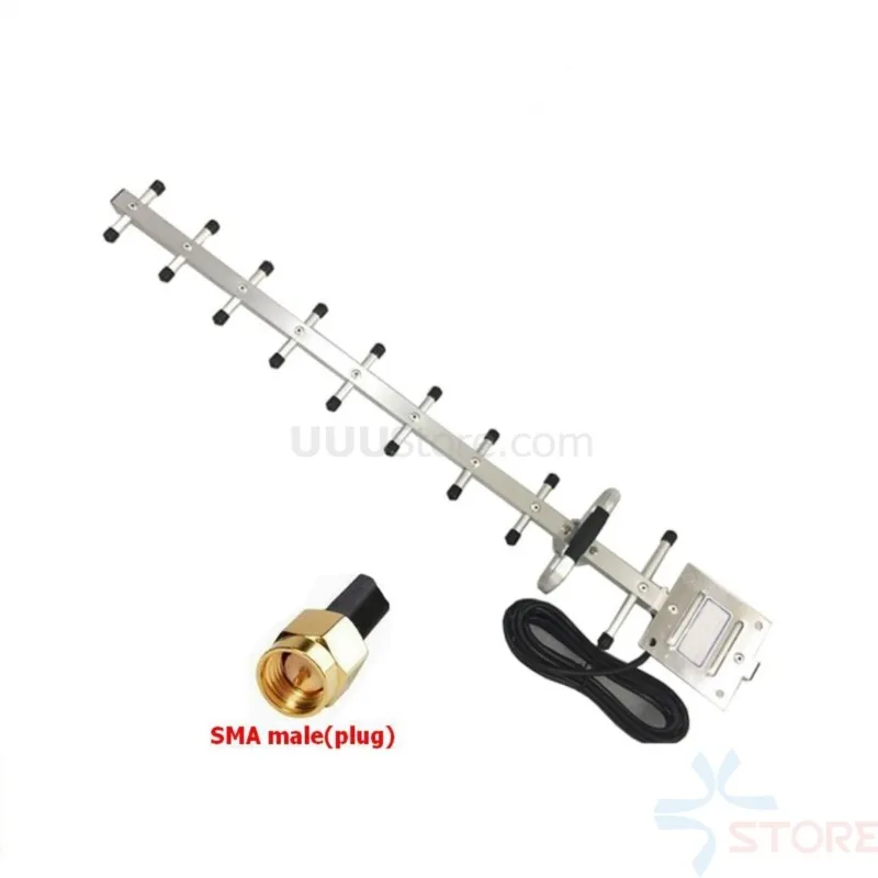 Connecteur SMA de l'antenne directionnelle YAGI 13dBi pour récepteur vidéo 1.2 GHz.