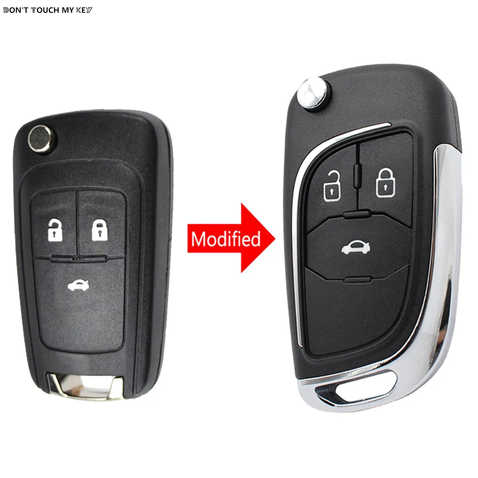 

Modified Folding Key Shell Remote Fob Case Replacement 3 Buttons For Opel Vauxhall Adam Astra J Corsa E Insignia Mokka Zafira C