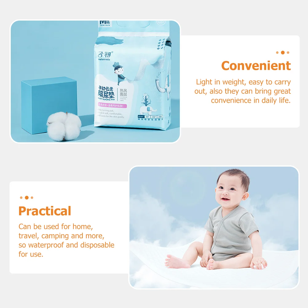 20 Pcs Disposable Urine Pad Baby Diapers Portable Changer Ecological for Alese Care Waterproof Changing Mat