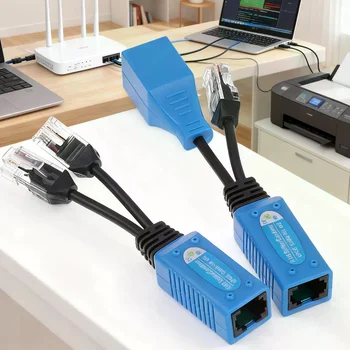 1Set Kit cavo POE RJ45 Splitter Combiner CCTV Cavo adattatore POE Cavo di alimentazione passivo per telecamera IP