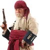 2pcs/set Pirate Cosplay Costume Hat Head Scarf Belt Medieval Renaissance Vintage Pirates Women Men Headband Waist Belt 2
