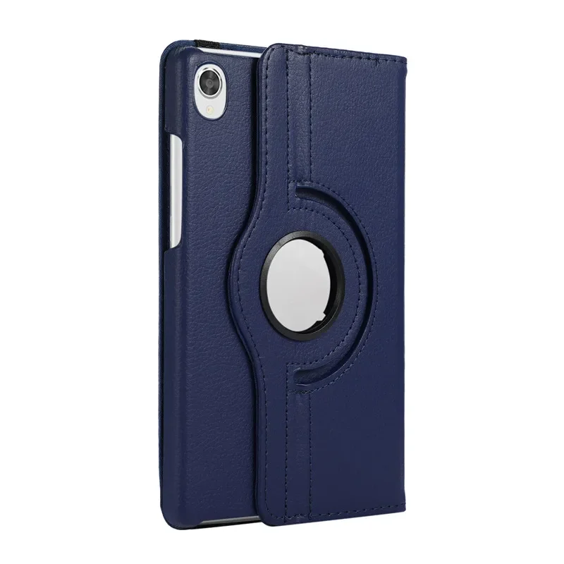 LMFULM® Étui Pour Lenovo Tab K10 TB-X6C6F (10,3 Pouces) PU Cuir Poche Cas Flip Coque Protection Avec Stand Housse Case Gaufrage Arbre Heureux Or Rose