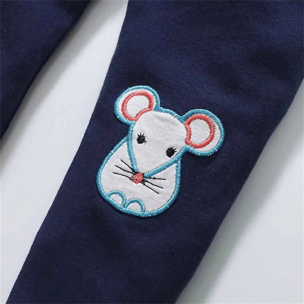 Kids Boutique Summer Set Baby Girl Cotton Toddler Outfit Tracksuit Cartoon Rainbow Children' Clothing Tops+Pants Clothes