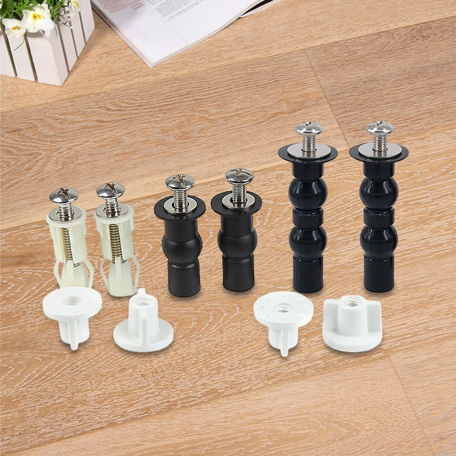 Replacement Toilet Seat Bolts, Hardware, Toilet Seat Parts, Easy Install Fixing Kit, Expanding Nuts, Bolts,