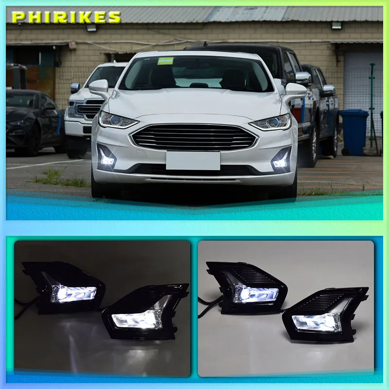 

1 Pair of 12V Car LED Waterproof Daytime Running Light White DRL Fits for Ford Mondeo/Fusion 2019 Car Daylight