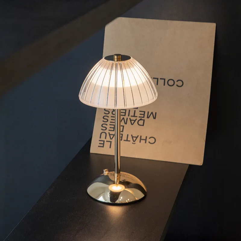 

Nordic Led Diamond Table Lamp With Acrylic Crystal Lampshadeand USB Rechargeability Touch Dimming Portable Cordless Light