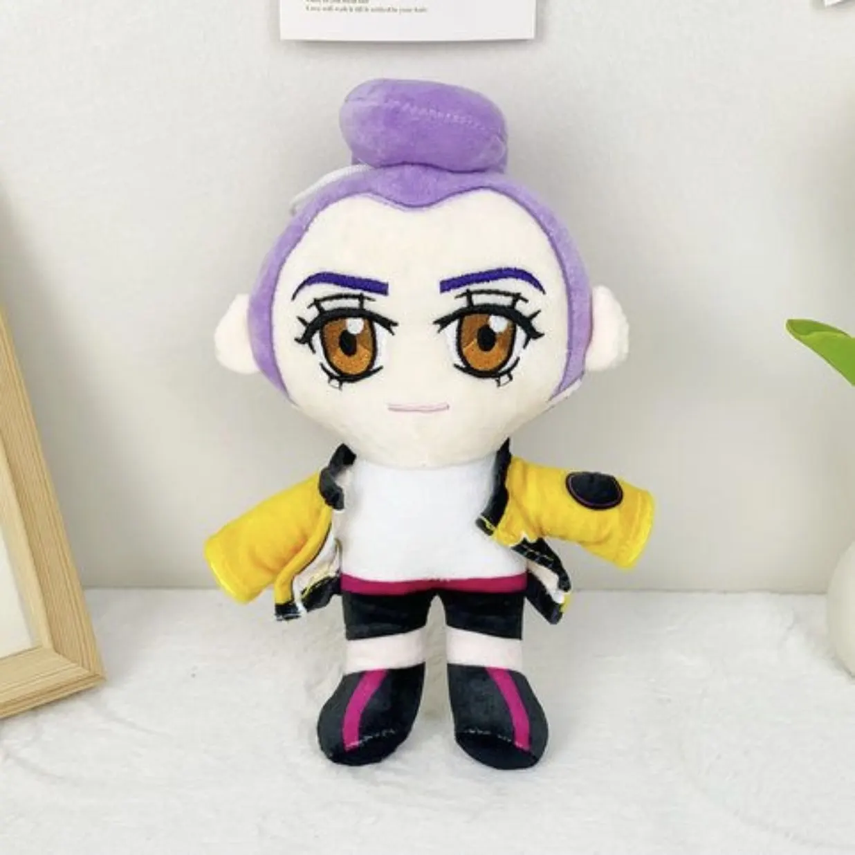 Cute Anime Style Plush Doll Soft Stuffed Toy Fans Collection Kawaii Character Plushie Kids Birthday Christmas Gift