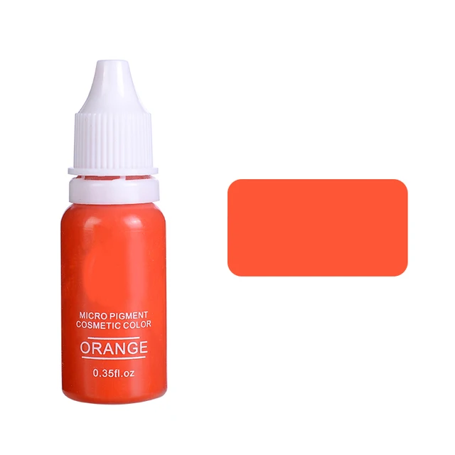 15ml Tattoo Ink Set Permanent Makeup Eyebrow Lips Eye Line Tattoo Color Microblading Pigment for Body Beauty Tattoo Art Supplies Orange