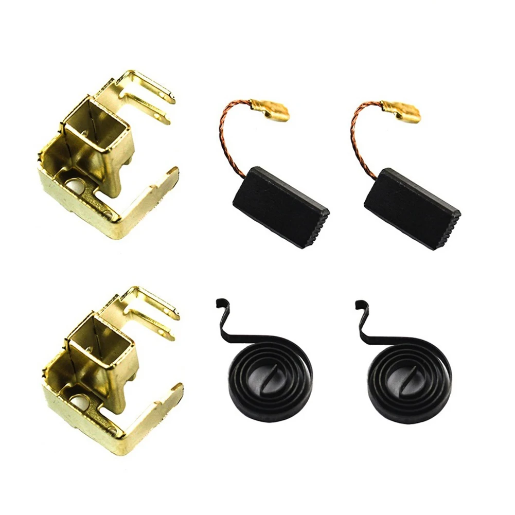 

6pcs Carbon Brushes Set W Spring W Holder Replacement GWS6-100 Angle Grinder Carbon Brushes Power Tool Accessories