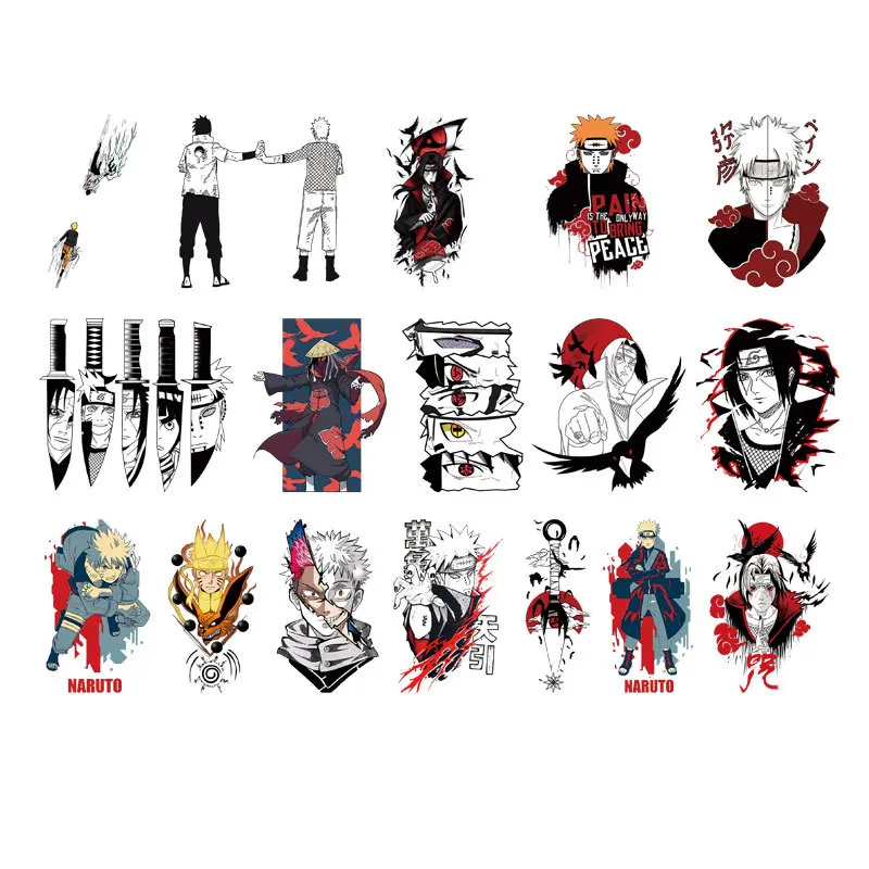

Japanese Naruto Uzumaki Naruto Patches for Clothing Heat Transfer Stickers for T-Shirt Iron on Patches for Clothes for Custom