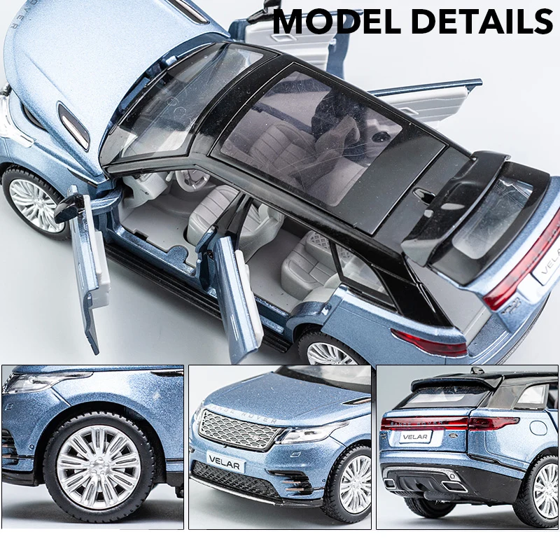 1:32 랜드 레인지 로버 Velar 합금 자동차 모델 다이 캐스트 및 장난감 금속 차량 장난감 자동차 모델 높은 시뮬레이션 사운드 라이트 키즈 장난감 선물