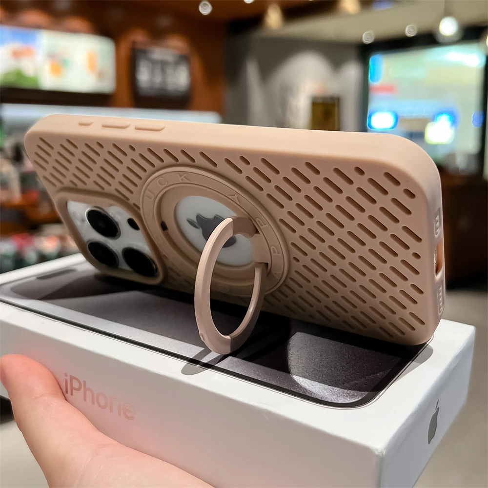 Magnetic Cooling Heat Dissipation Silicone Phone Case with Stand