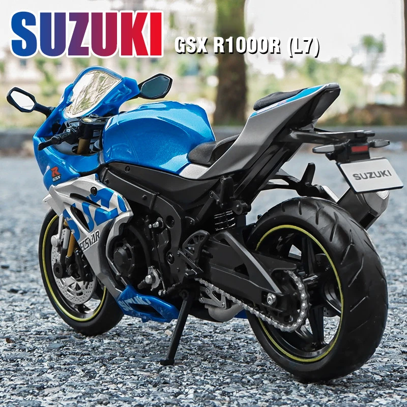 

1:12 Suzuki GSX-R1000R L7 Racing Motorcycles Alloy Motorcycle Model Shock Absorbers Collection Toy Car Kid Gift