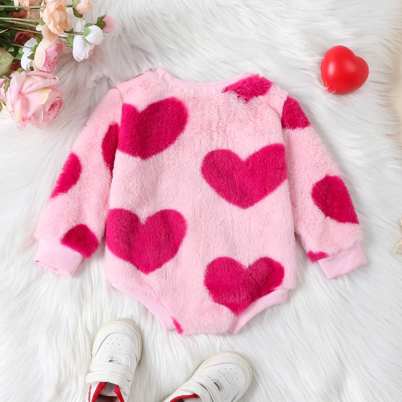 

Baby Boys Girls Romper Jumpsuit Long Sleeve Letter Heart Print Playsuit Valentine s Day Clothes