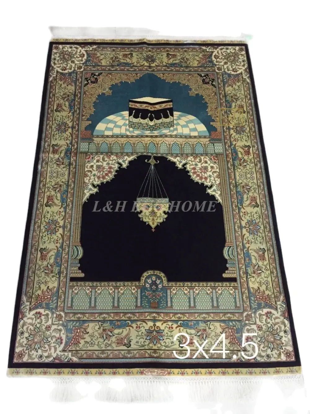 

Free shipping 3'X4.5' 230 Line Handmade Silk Oriental Persian Rug hand Knotted silk carpet for home decoration