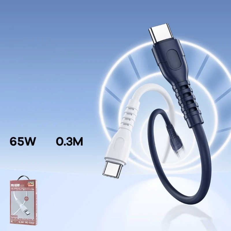 

USB C to USB C Cable Fast Charging Cable 65W Short USB C Charging Cable for Phone 15 Cellphone Tablet USB C Car Charger Dropship