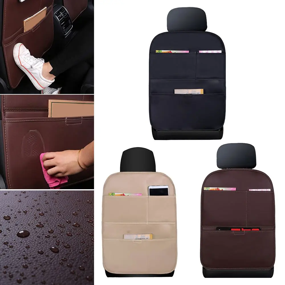 New Anti-kick Mat Case Backrest Cover Organizer Pocket Children Kick Pad Car Seat Back Protector Auto Storage Bag