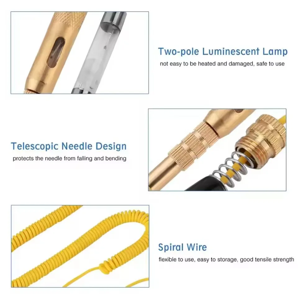 Copper Car Light Circuit Tester Lamp 6V 12V 24V Test Probe