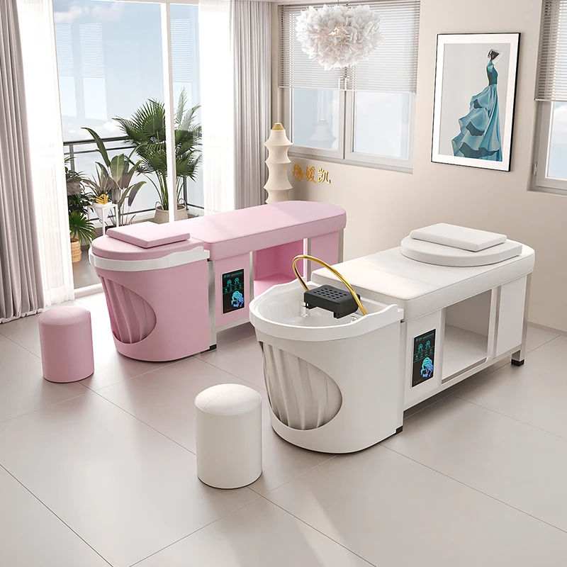 

Full lying fumigation constant temperature water circulation massage head therapy shampoo bed