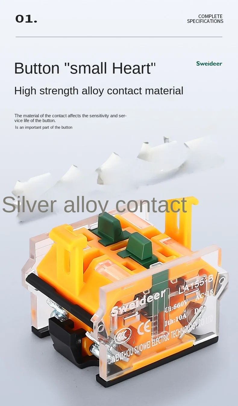 24V, 110V, 220V, Vermelho, Verde, 1NO1NC, Interruptor