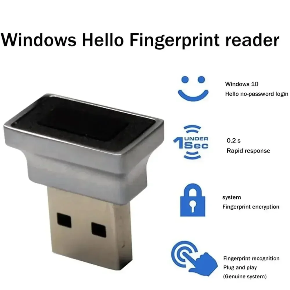 USB Fingerprint Reader Module for Windows 10 11 Hello Biometric Scanner Padlock Fingerprint Unlock Module Laptop Accessories Fingerprint Scanner Fingerprint Control Module