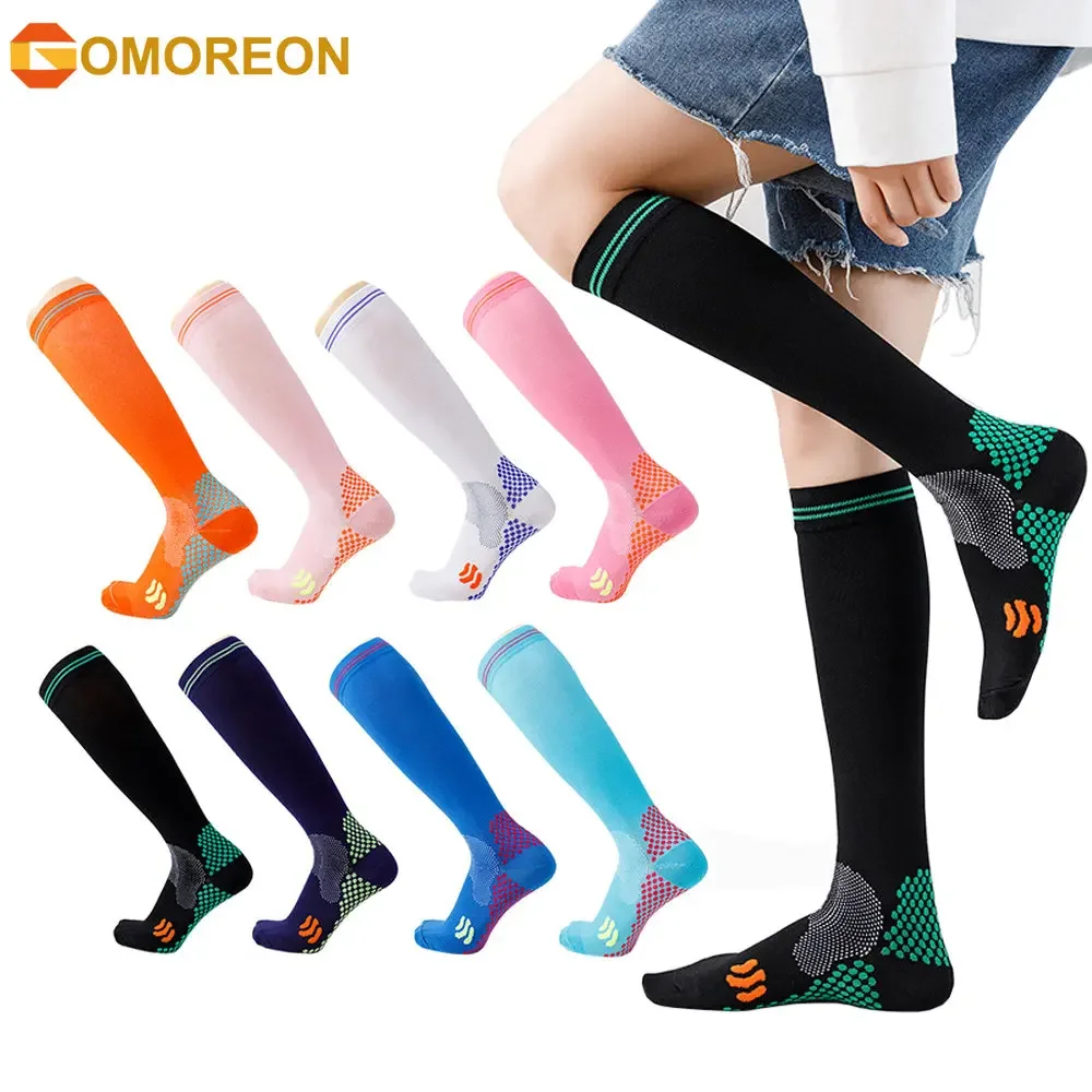 

1Pair Compression Socks for Men Women 20-30mmhg Knee High Medical Support for Sports Nurses Circulation Flight Athletic