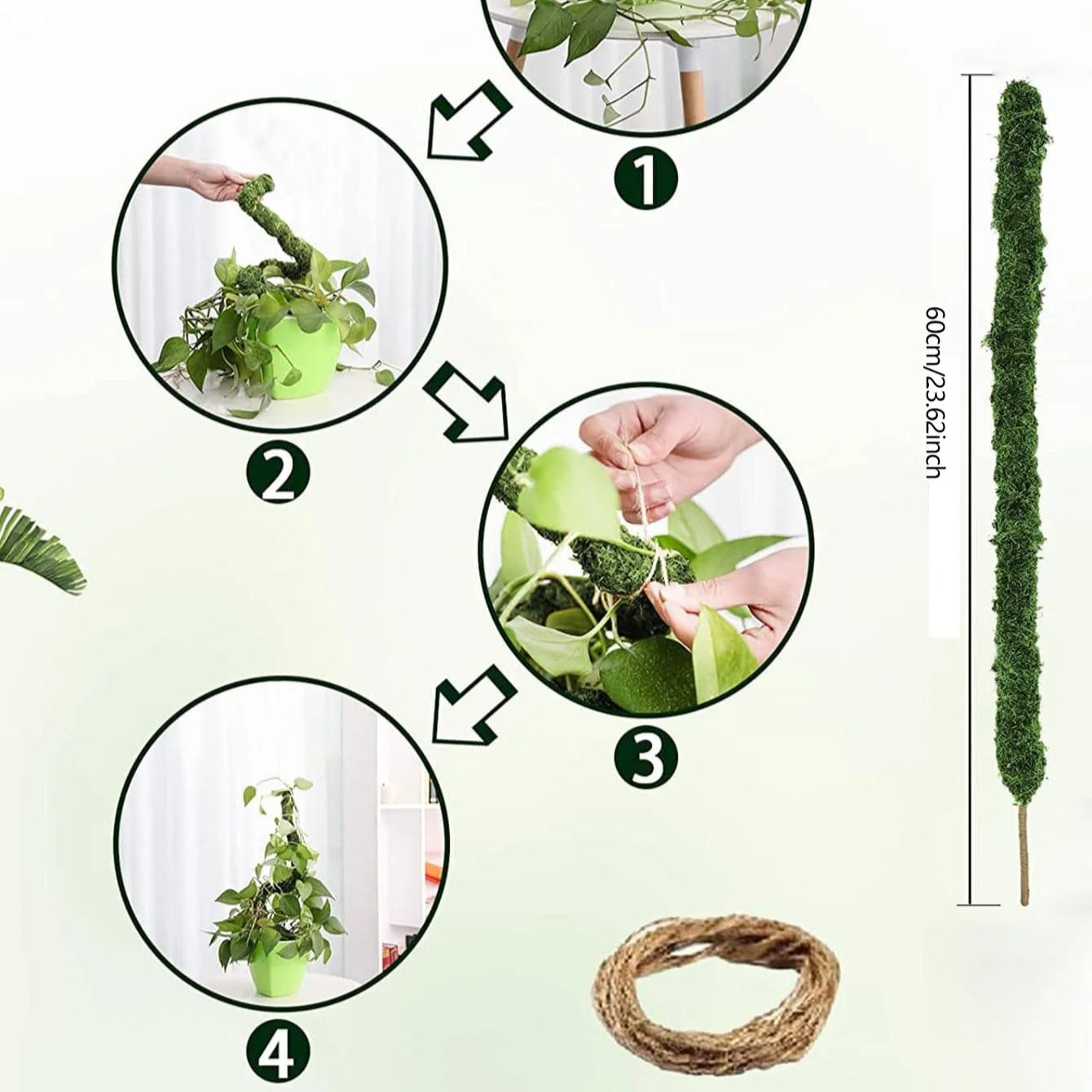 Bendable Moss Pole for Climbing Plants