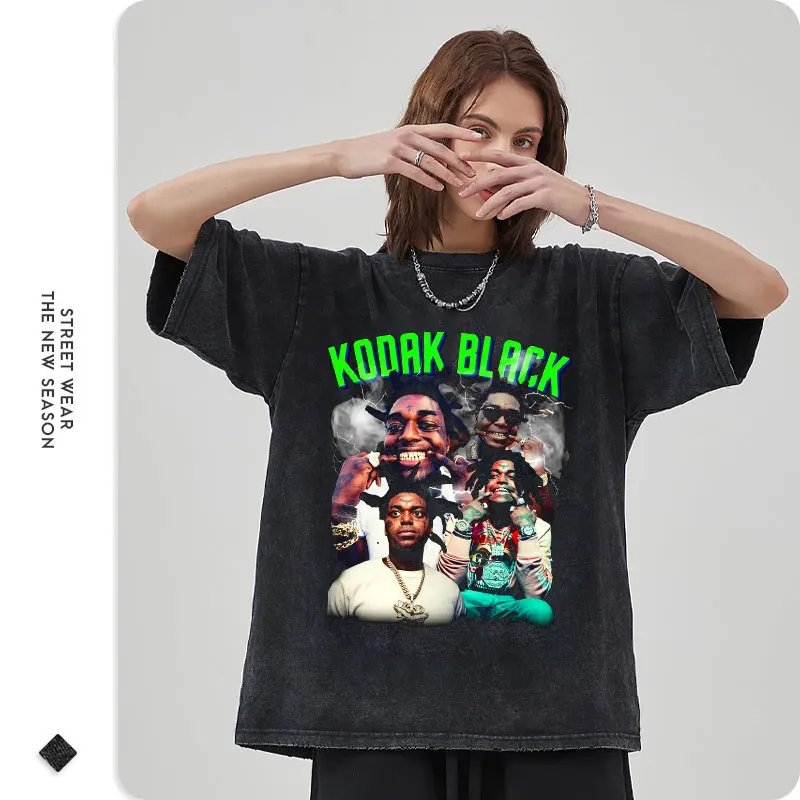 Kodak Black T Shirt Hip Hop Rapper Singer Tops Tees Vintage
