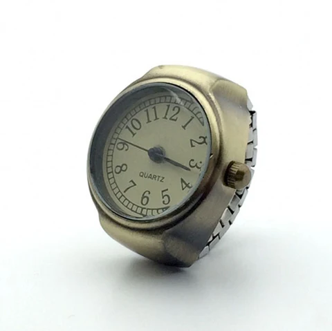 Creative Finger Watch Couple Ring Watch Retro Roman Quartz Watch Ring  for women