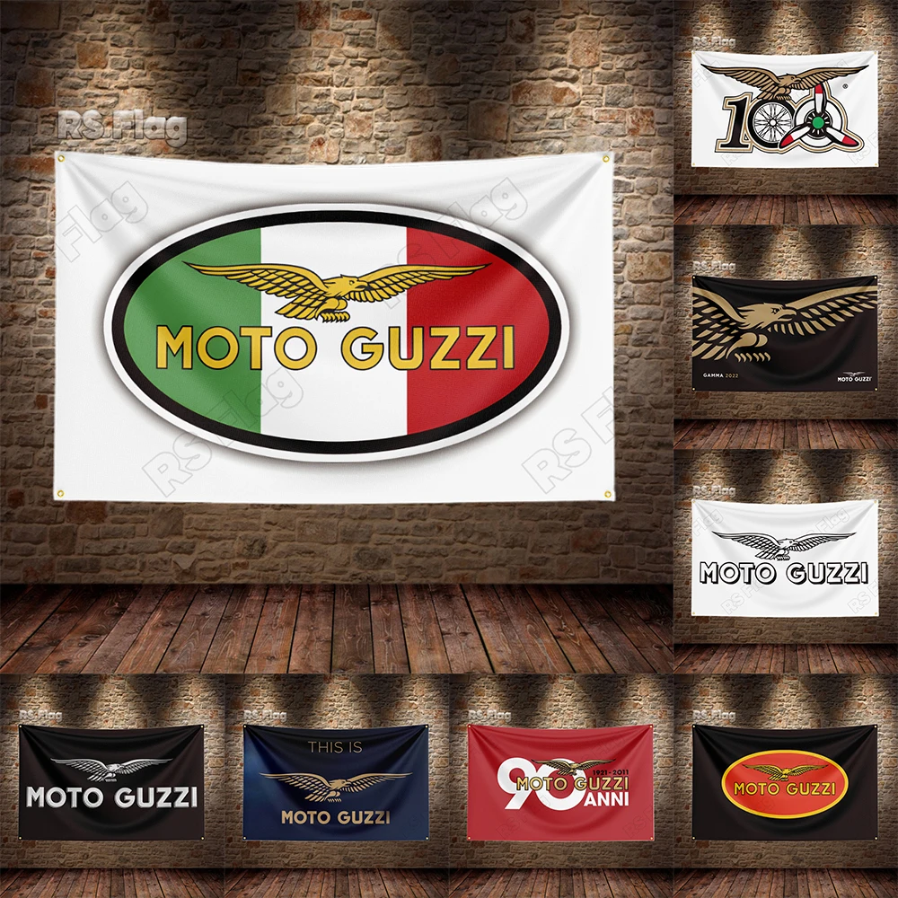 3X5 Fts Moto Guzzis Flag Poliestere Bandiere Moto Stampate A Colori Per L'Arredamento