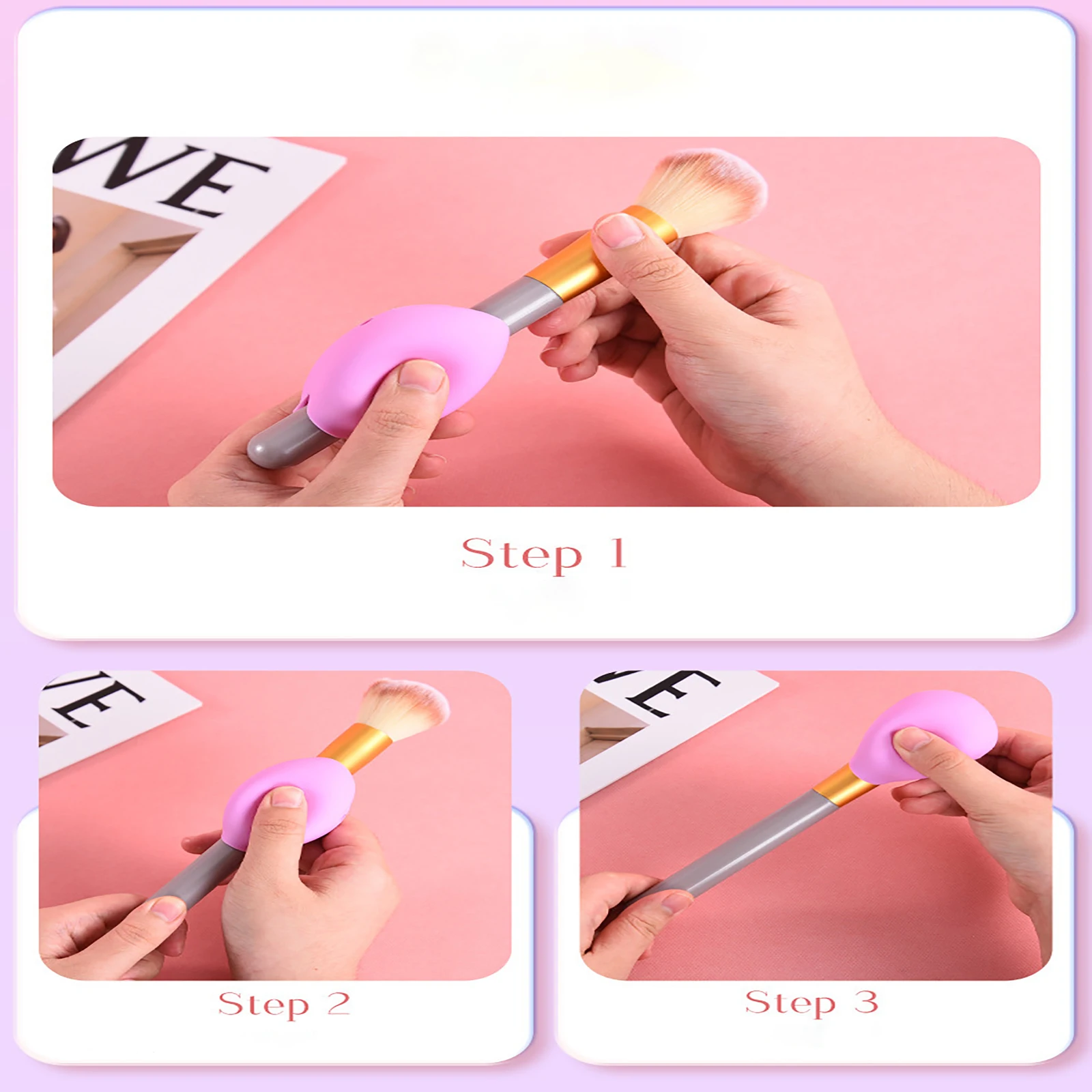 Dust Proof Silicone Cosmetic Brush Protective Sleeve