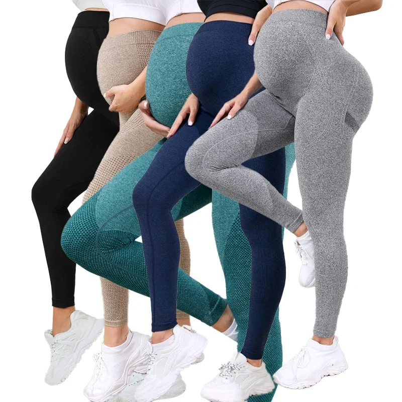 Maternity Leggings Women's Maternity Leggings Over The Belly Full Length Pregnancy Yoga Pants Active Wear Workout Leggings