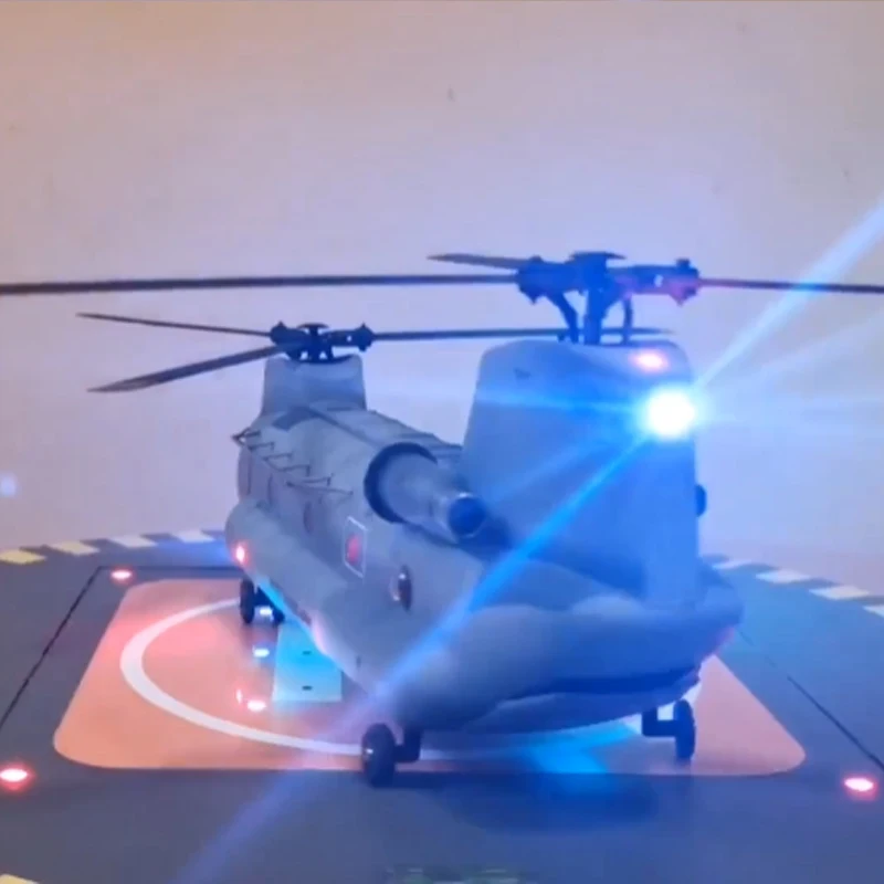 Hélicoptère RC Chinook CH47 illuminé par le kit d'éclairage LED avec lumières stroboscopiques et d'ambiance