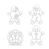 NEW Halloween Gingerbread Man Cookie Cutter Mold Hollow Bat Spider Fondant Embossing Stamp Baking Molds for Halloween Party 5