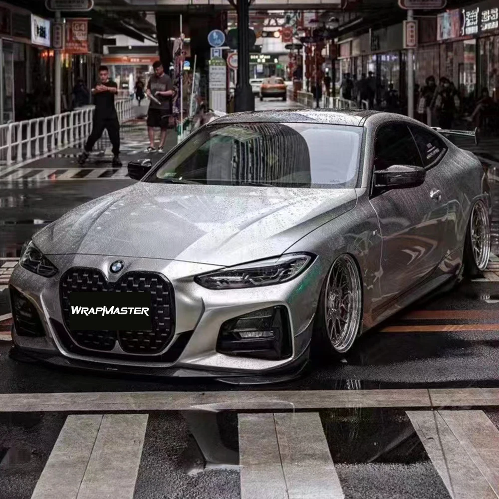 

Size：1.52x18m 5x59ft/Roll PET Liquid Metallic Star Silver vehicle vinyl wrap vinyl wrap for cars
