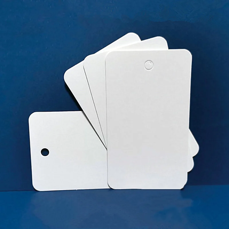 500pcs Wholesale Jewelry Price Tag Paper Rectangle White Custom Lable Clothing Price Tag Accessories
