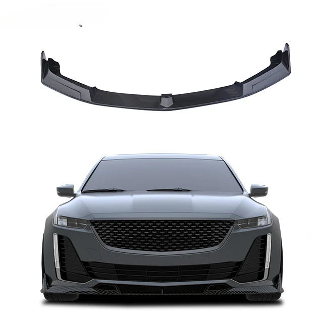 carbon fiber body kit auto parts For cadillac CT5 front lip side skirts  rear diffuser wing spoiler - AliExpress