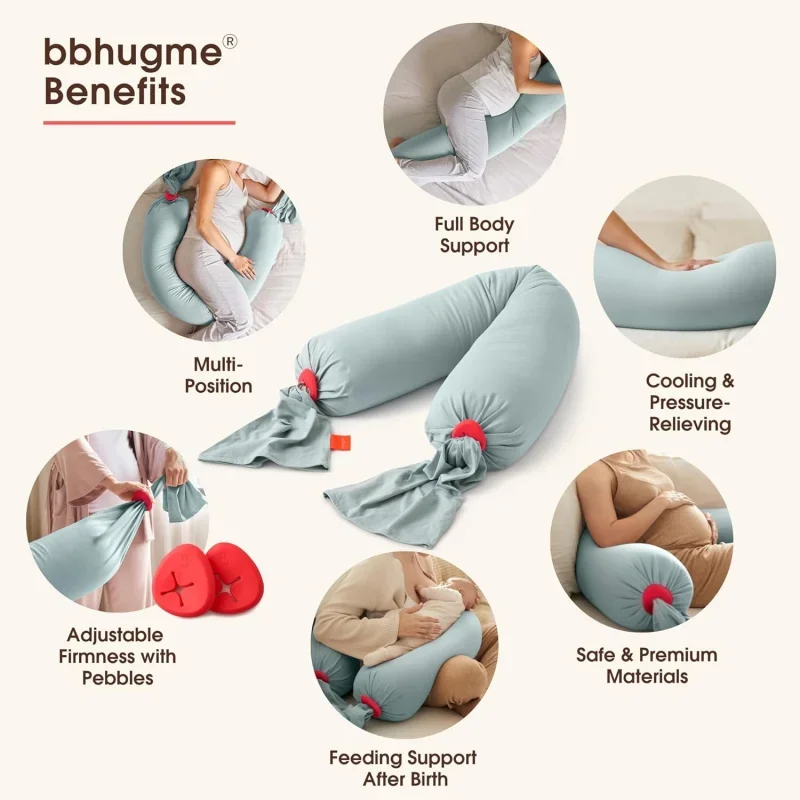 Adjustable Pregnancy Pillow for Full Body Support