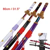 80cm Zoro Katana Samurai Sword JapanAnime Cosplay Katanas Enma KitetsuShusui Wado lchimonji Bamboo WoodenToy Swords 1